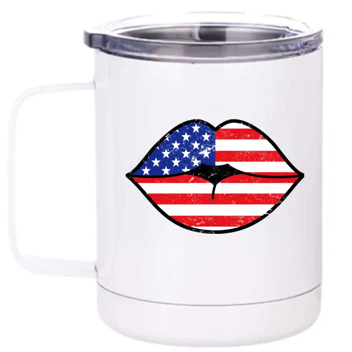 USA Lips Front & Back 12oz Stainless Steel Tumbler Cup