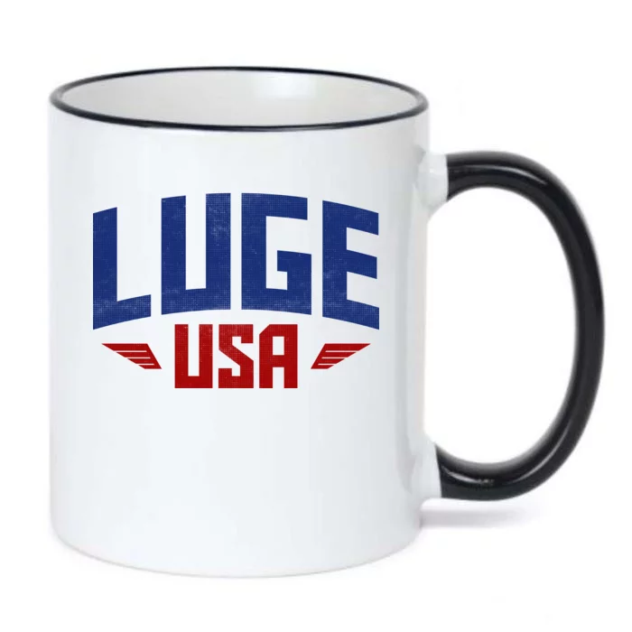 USA Luge Team Black Color Changing Mug