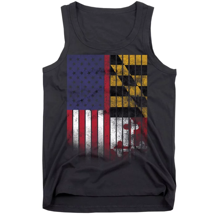 USA Maryland Flag Tank Top