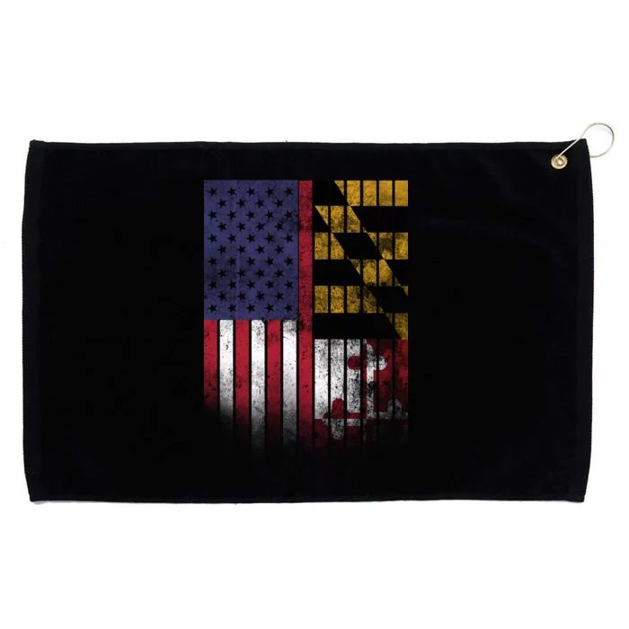 USA Maryland Flag Grommeted Golf Towel