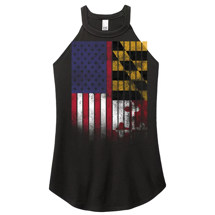 USA Maryland Flag Women’s Perfect Tri Rocker Tank