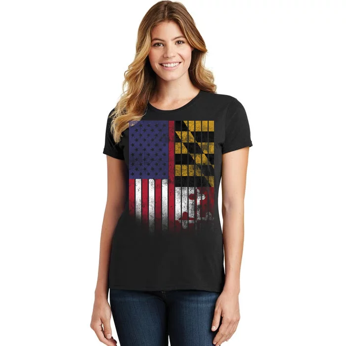 USA Maryland Flag Women's T-Shirt