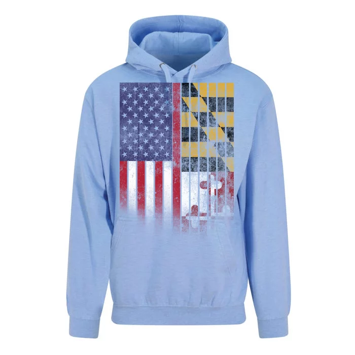 USA Maryland Flag Unisex Surf Hoodie