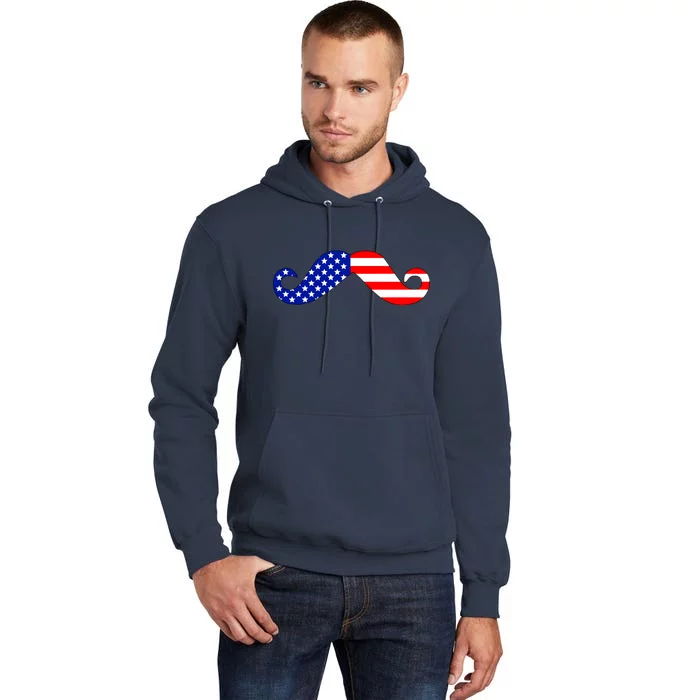 USA Mustache American Stache Tall Hoodie