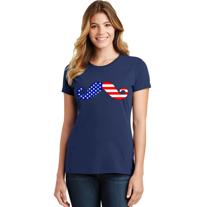 USA Mustache American Stache Women's T-Shirt