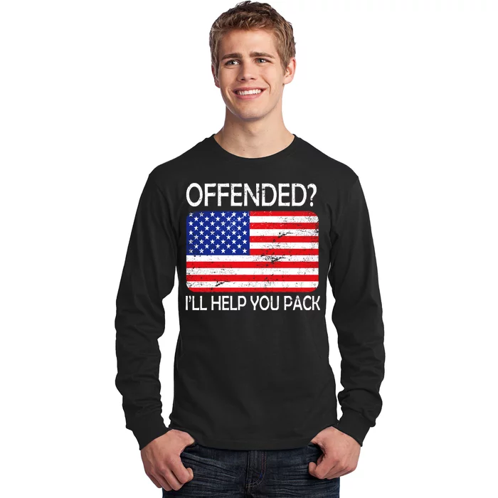 USA Offended I'll Help You Pack Long Sleeve Shirt