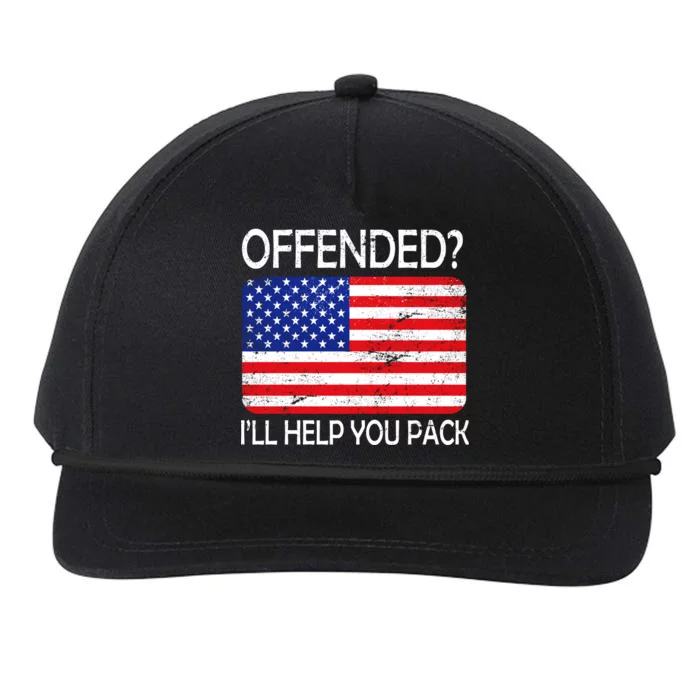 USA Offended I'll Help You Pack Snapback Five-Panel Rope Hat