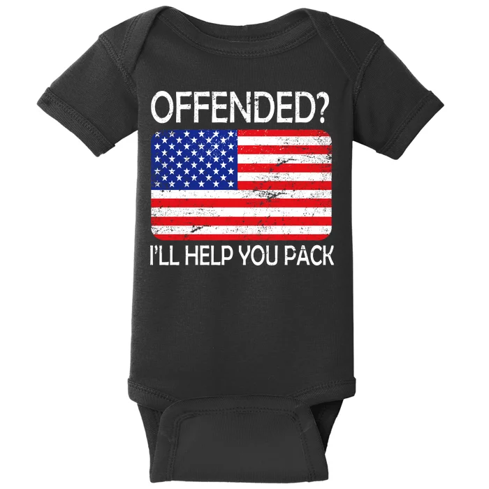 USA Offended I'll Help You Pack Baby Bodysuit