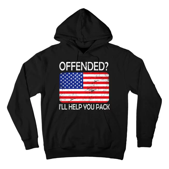 USA Offended I'll Help You Pack Tall Hoodie