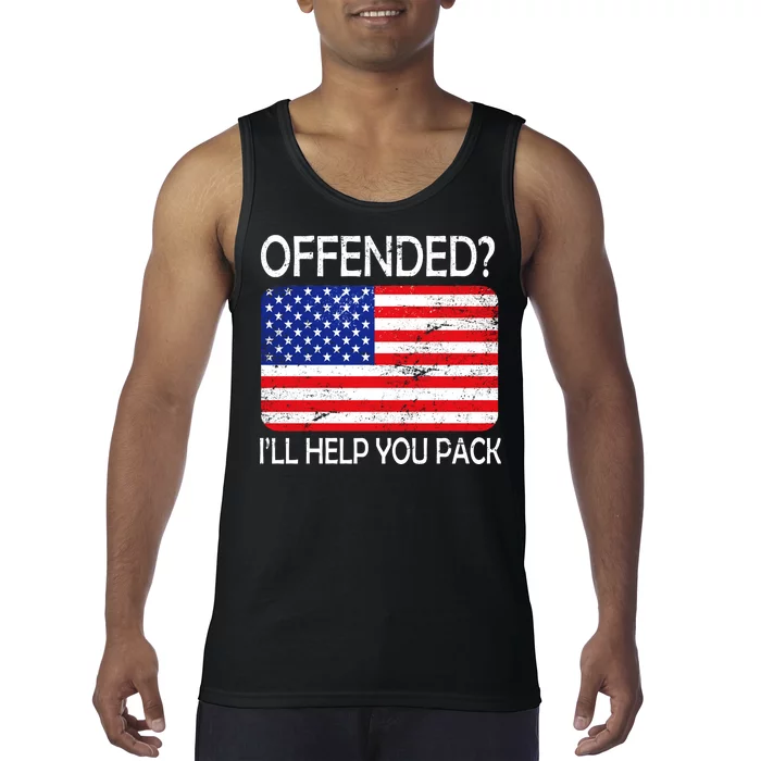 USA Offended I'll Help You Pack Tank Top