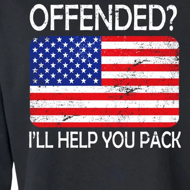 USA Offended I'll Help You Pack Cropped Pullover Crew