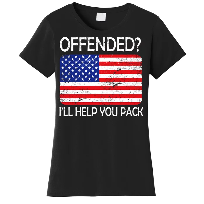 USA Offended I'll Help You Pack Women's T-Shirt