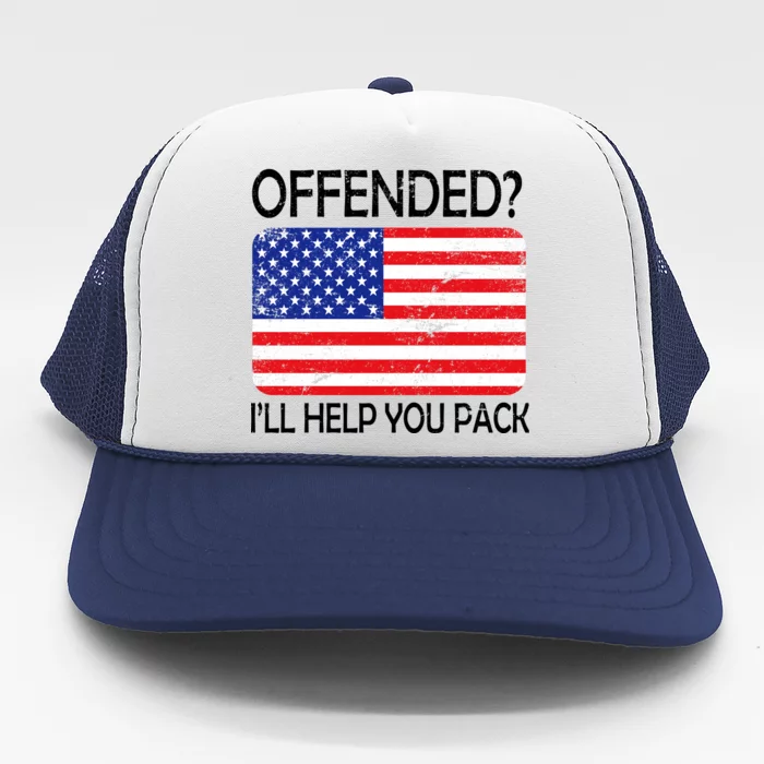 USA Offended I'll Help You Pack Trucker Hat