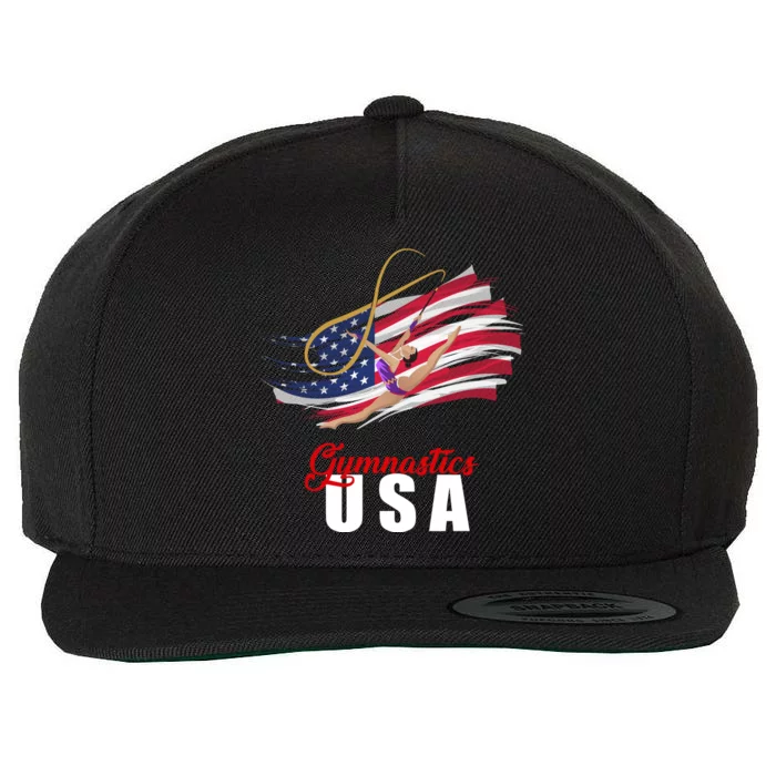 USA Olympics Gymnastics Team Wool Snapback Cap