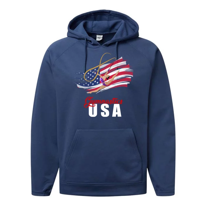 USA Olympics Gymnastics Team Performance Fleece Hoodie