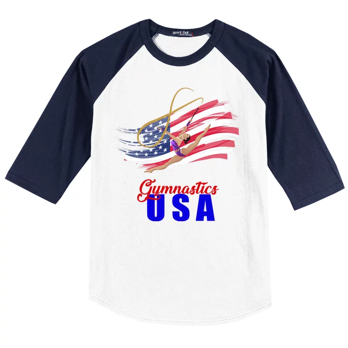 USA Olympics Gymnastics Team Baseball Sleeve Shirt