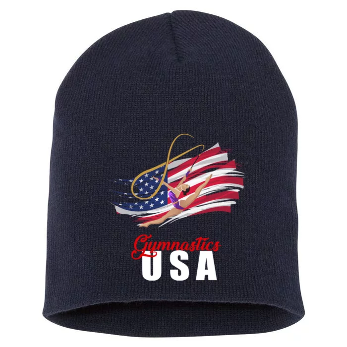 USA Olympics Gymnastics Team Short Acrylic Beanie