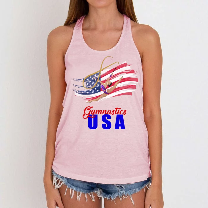 USA Olympics Gymnastics Team Women's Knotted Racerback Tank