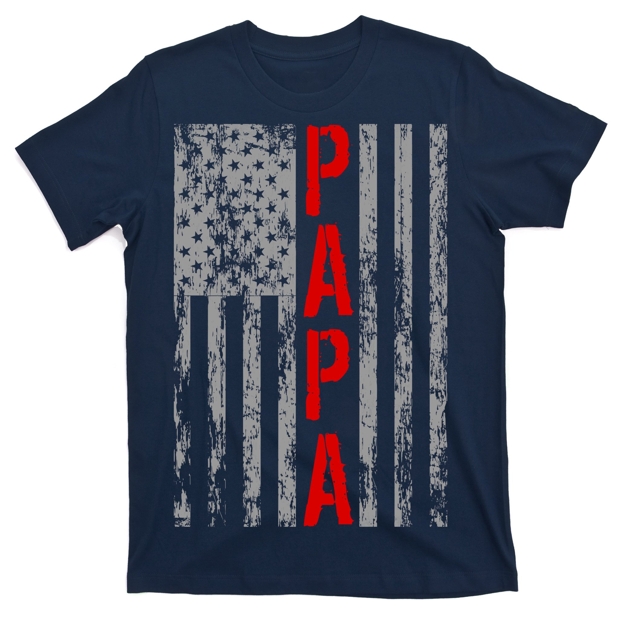 USA PAPA Retro Vintage Flag T-Shirt | TeeShirtPalace