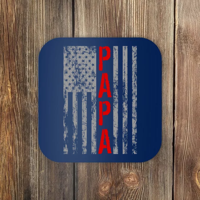 USA PAPA Retro Vintage Flag Coaster