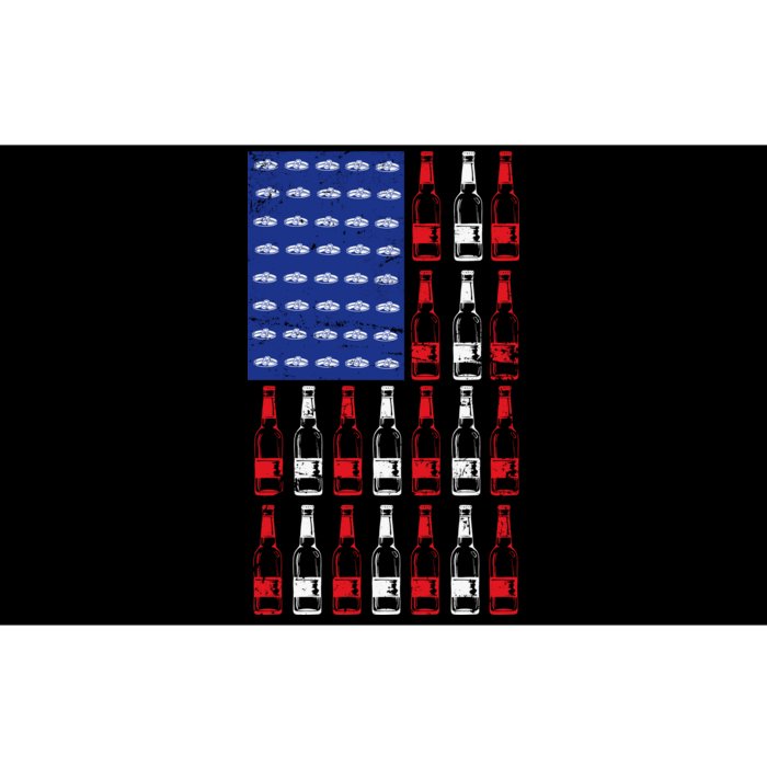 USA Patriotic Beer Bottle American Flag Bumper Sticker