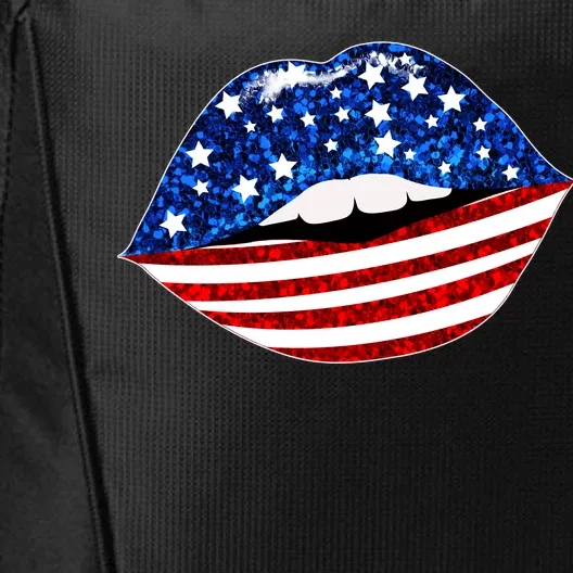 USA Patriotic Lips Of America City Backpack