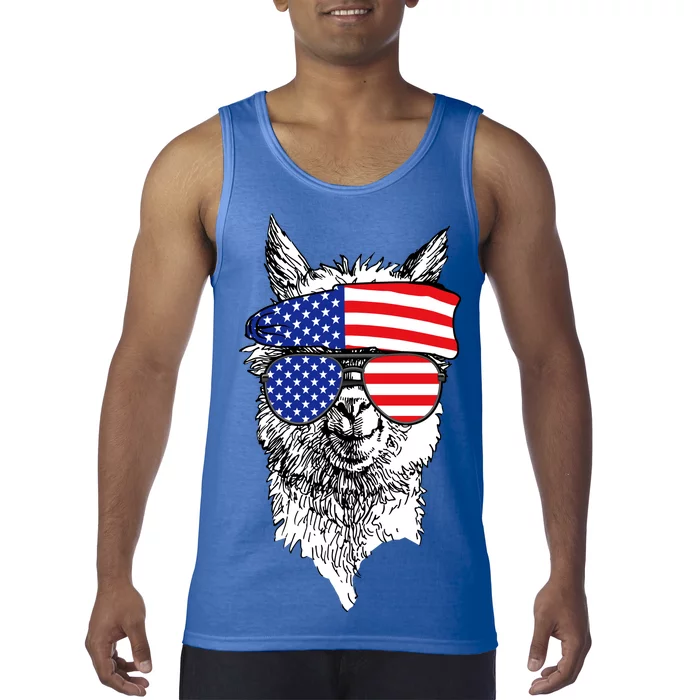 USA Patriotic Llama Tank Top