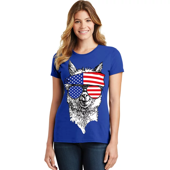 USA Patriotic Llama Women's T-Shirt