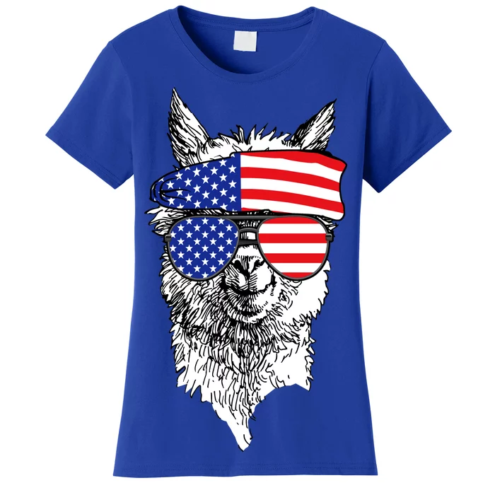 USA Patriotic Llama Women's T-Shirt