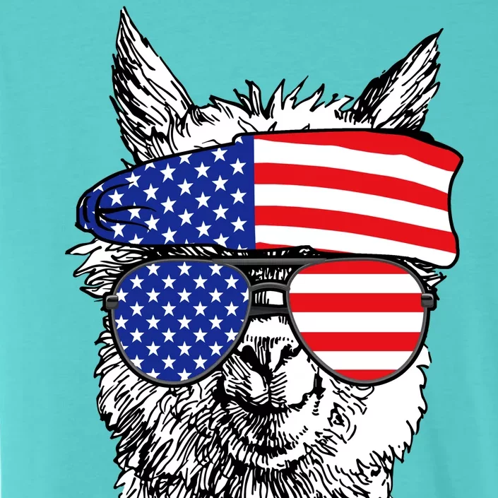 USA Patriotic Llama ChromaSoft Performance T-Shirt