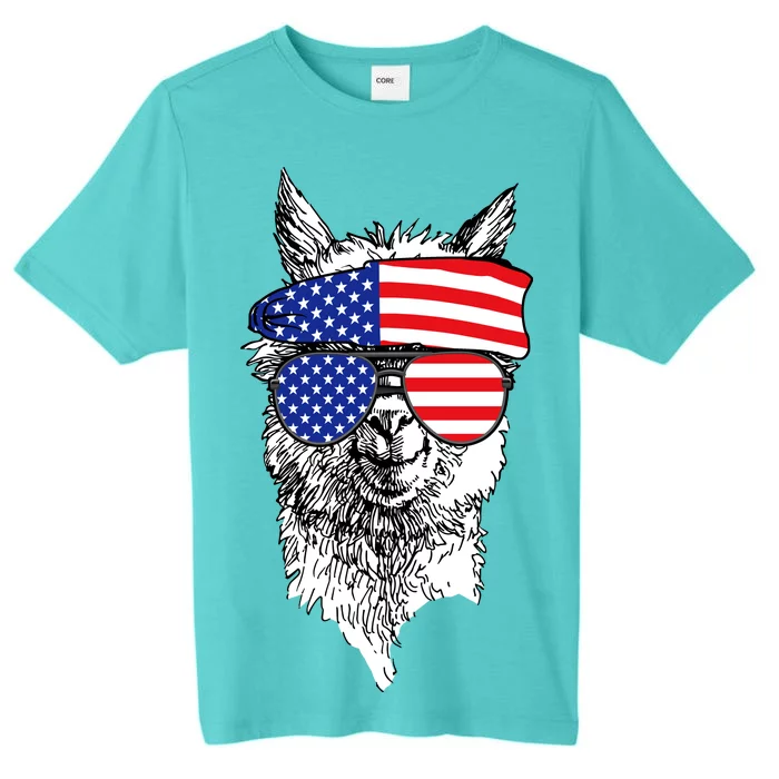 USA Patriotic Llama ChromaSoft Performance T-Shirt