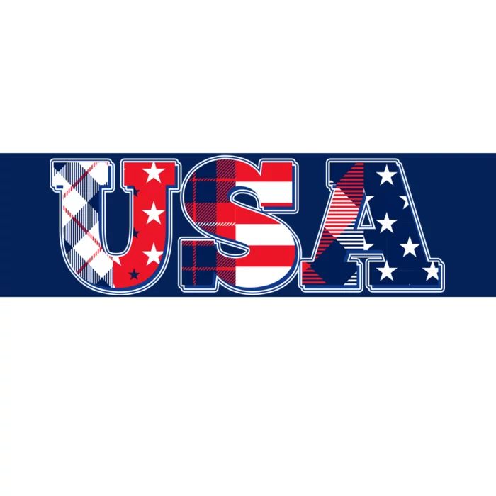 USA Patriotic Logo Star Stripes Patterns Bumper Sticker