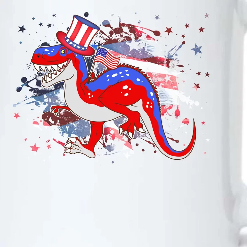 USA Patriotic Presidential Dinosaur Black Color Changing Mug