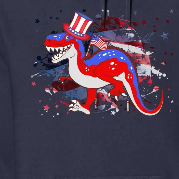 USA Patriotic Presidential Dinosaur Premium Hoodie