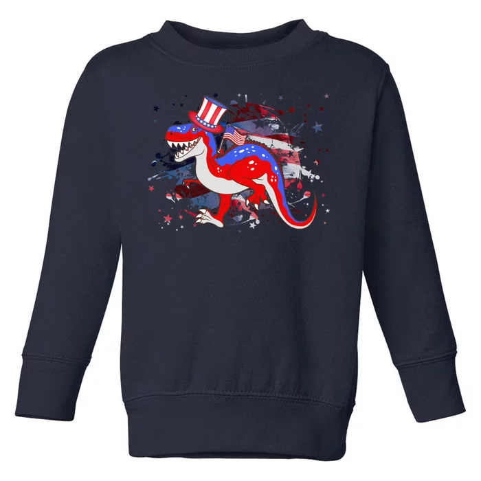 USA Patriotic Presidential Dinosaur Toddler Sweatshirt