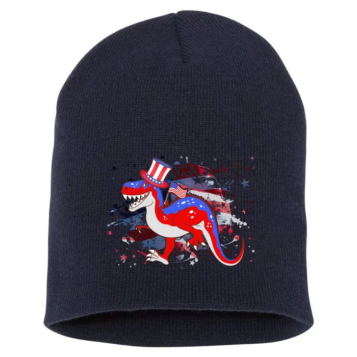 USA Patriotic Presidential Dinosaur Short Acrylic Beanie