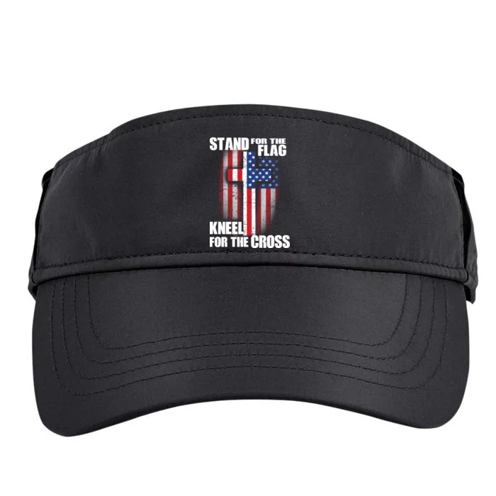 USA Patriotic Stand For The Flag Kneel For The Cross Adult Drive Performance Visor