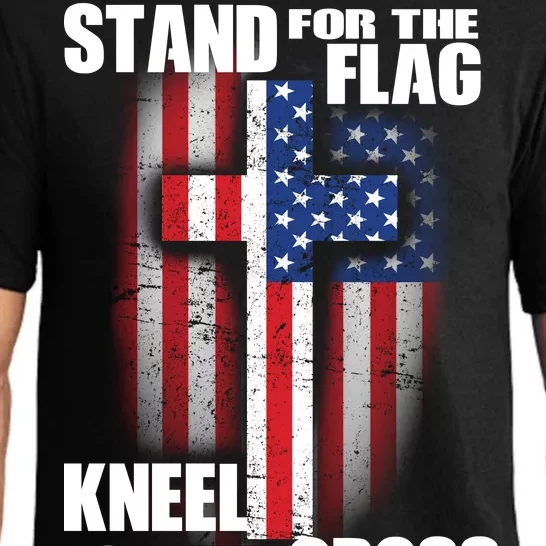 USA Patriotic Stand For The Flag Kneel For The Cross Pajama Set