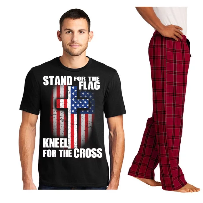 USA Patriotic Stand For The Flag Kneel For The Cross Pajama Set