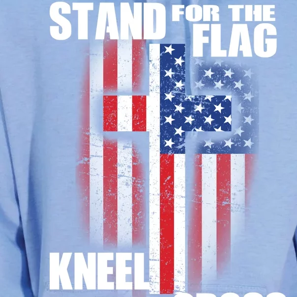 USA Patriotic Stand For The Flag Kneel For The Cross Unisex Surf Hoodie