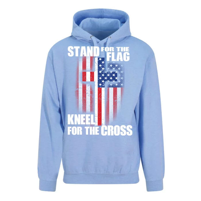 USA Patriotic Stand For The Flag Kneel For The Cross Unisex Surf Hoodie