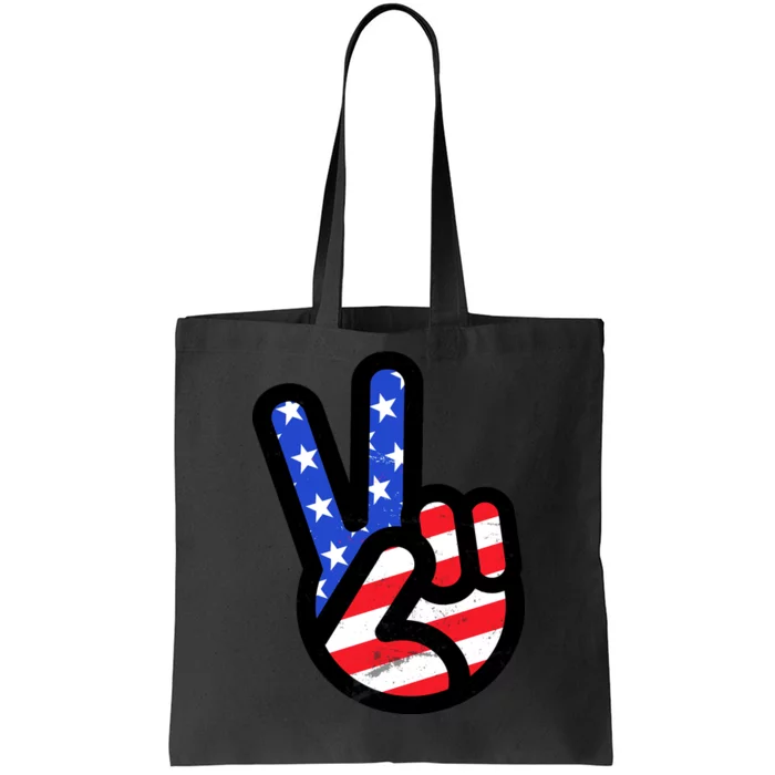 USA Peace Sign Tote Bag