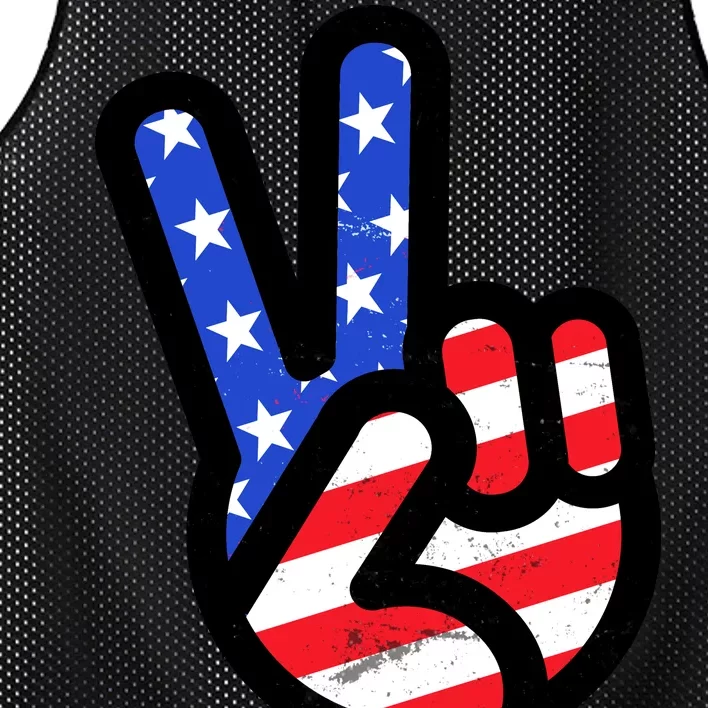 USA Peace Sign Mesh Reversible Basketball Jersey Tank