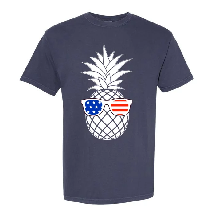 USA Pineapple With Sunglasses Garment-Dyed Heavyweight T-Shirt