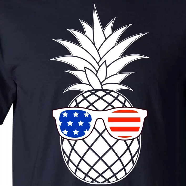 USA Pineapple With Sunglasses Tall T-Shirt