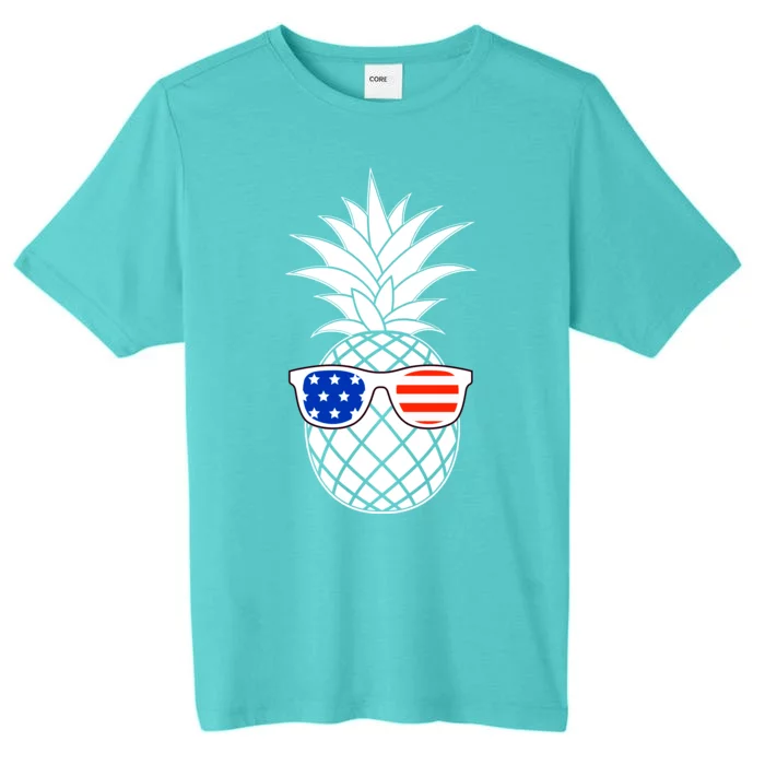 USA Pineapple With Sunglasses ChromaSoft Performance T-Shirt