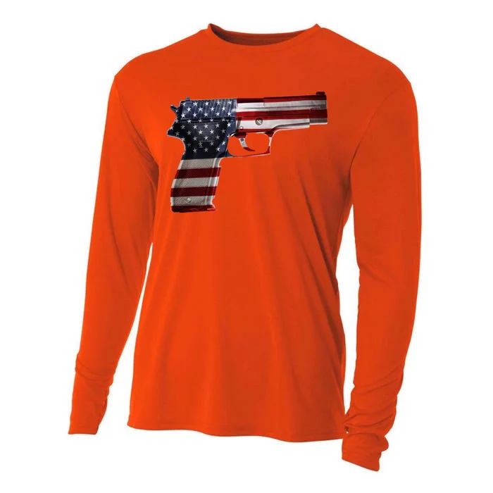 USA Pistol Gun Cooling Performance Long Sleeve Crew