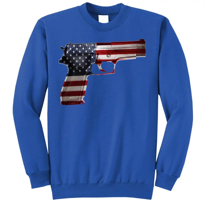 USA Pistol Gun Tall Sweatshirt