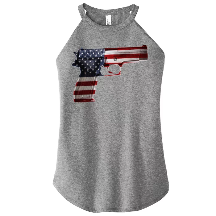 USA Pistol Gun Women’s Perfect Tri Rocker Tank