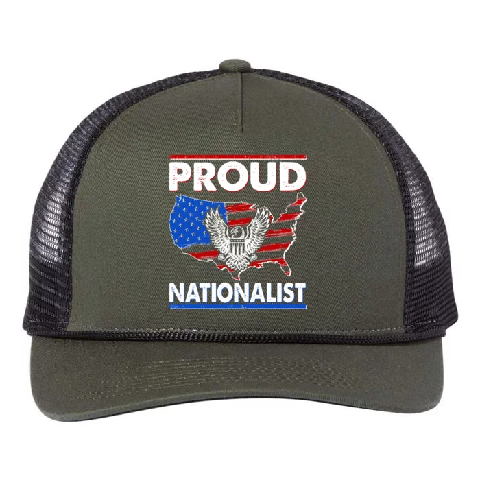 USA Proud Nationalist Retro Rope Trucker Hat Cap